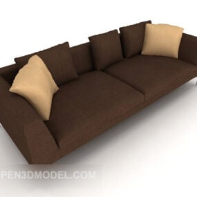 Home Brown Multiplayer Sofa 3d model