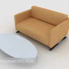 Home Casual Brown Double Sofa