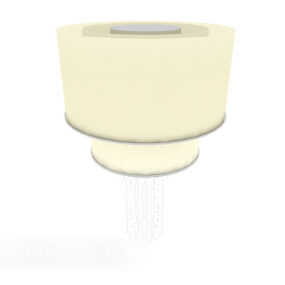 Home Ceiling Lamp Yellow Shade 3d model