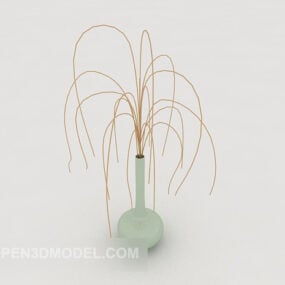 家居装饰干树枝花瓶3d模型