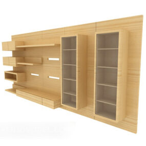 Home Display Cabinet Bookcase Wooden 3d model
