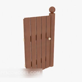 Home Fence Door Wooden 3d model