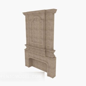 Home Fireplace Wall Wintage 3d model