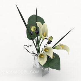 نموذج تنسيق الزهور المنزلية ثلاثي الأبعاد