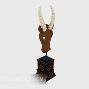 動物の頭蓋骨の装飾家具3Dモデル