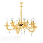 Home gold chandelier 3d model