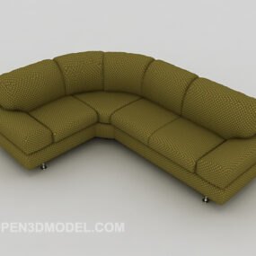 Home Dark-green Simple Sofa 3d model