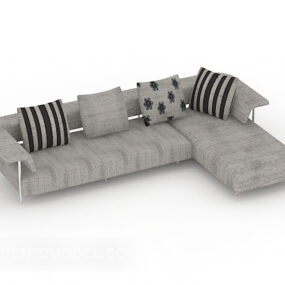 Model 3d Set Sofa Kelabu Rumah