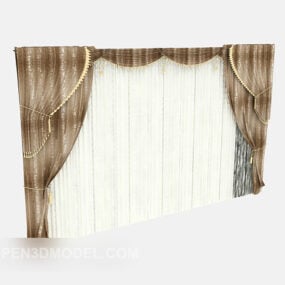 Home Grey Curtains 3d model