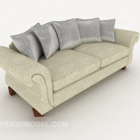 Home Grey Double Sofa 3d model
