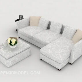 Home Grey Pattern Multiplayer Sofa 3d model