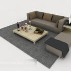 Домашній сірий простий комбінований диван