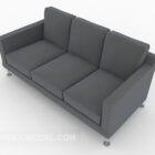 Design per divano a tre posti grigio casa