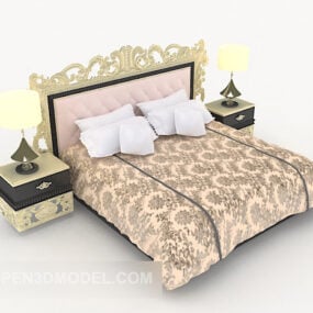 Home High-end Double Bed 3d model