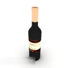 3д модель домашнего элитного красного вина