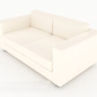 Home Leisure Simple White Double Sofa