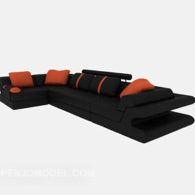 Home Decor Living Room Multi-person Sofa 3d model