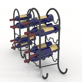 3д модель винтажного металлического винного шкафа