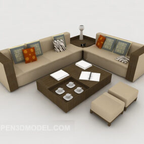 Home Modern Simple Sofa 3d model
