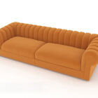 Home Orange Simple Double Sofa