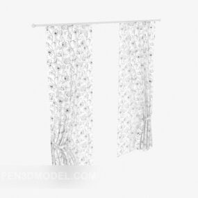 Home Pattern Curtain 3d model
