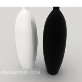 Model 3d Dekorasi Vas Porselen Ngarep