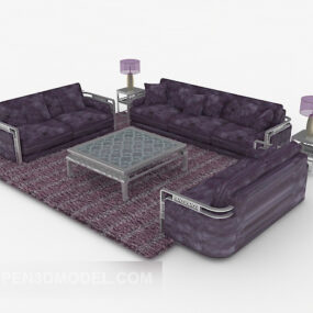 Home Purple Sofa Sets 3d model