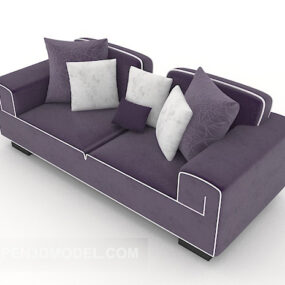 Home Purple Double Sofa 3d model