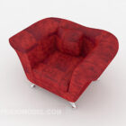 Home Red Dark Pattern Single Sofa