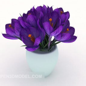 Modello 3d di pianta bouquet viola