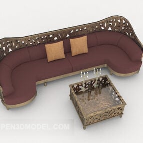 Home Simple European Sofa 3d model