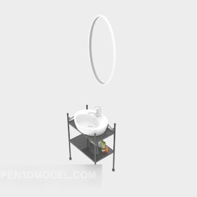 Hem Enkelt badrumsskåp 3d-modell