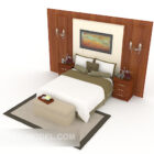 Home Simple Casual White Double Bed