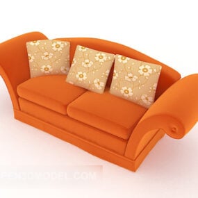 3d модель двоспального дивана Home Simple Orange