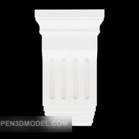 Modello 3d del componente in gesso della colonna di decorazioni per la casa