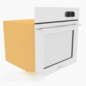 Modello 3d del piccolo forno a microonde domestico