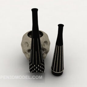 Rumah Potongan Vas Kecil Set-up model 3d