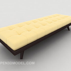 Home Sofa Stool Beige Pad 3d model