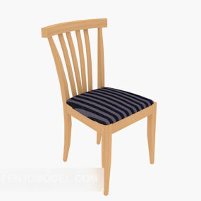 כיסא מעץ מלא ביתי דגם תלת מימד