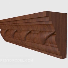 مدل سه بعدی گوشه چوب جامد خانگی