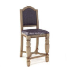 Modelo 3d de silla de comedor de madera maciza para el hogar