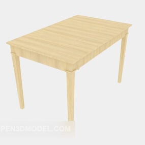 Accueil Table à manger en bois massif modèle 3D