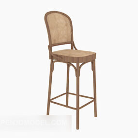 Home Solid Wood High Chair 3d model