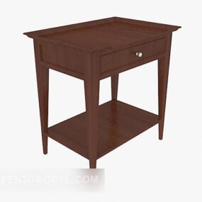 Home Solid Wood Side Cabinet 3d model