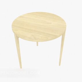 Home Solid Wood Side Table 3d model