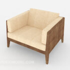 Домашній квадратний дерев'яний односпальний диван