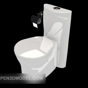 Τρισδιάστατο μοντέλο κεραμικής τουαλέτας σπιτιού