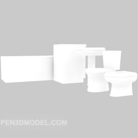 3D-Modell der Toiletten- und Sanitärkollektion für zu Hause