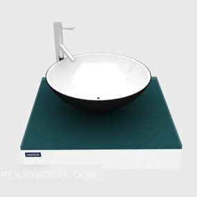 Home Toilet Washbasin 3d model