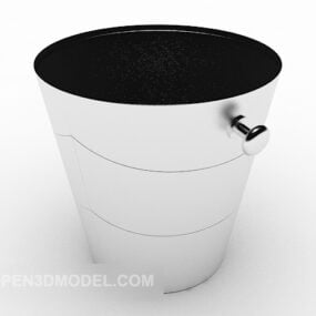 سطل استیل ابزار خانگی مدل سه بعدی